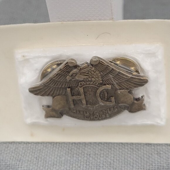 Harley Davidson Other - 1983 Harley Davidson Motorcycle Brass HOG Pin Owners Group Eagle Wings Vtg